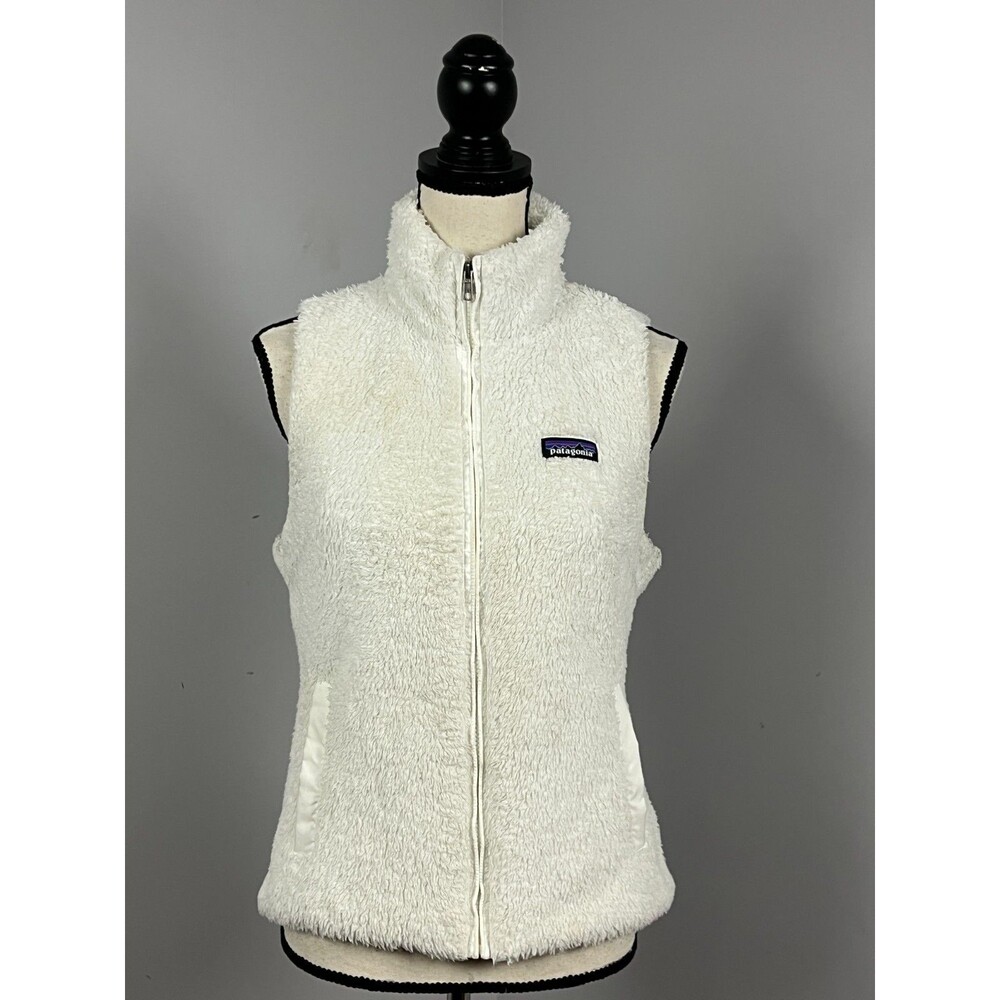 Patagonia Los Gatos Full Zip Fleece Vest White 25216 Women's Small